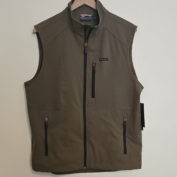 Free Country Other - NWT Free Country Stretch Rip Stop Mens Outdoor Vest W Zip Pockets Sz. S